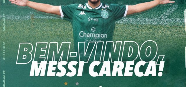 Na chegada ao Guarani, Régis brinca com apelido de Messi careca e mostra  mágoa com o Coritiba, guarani