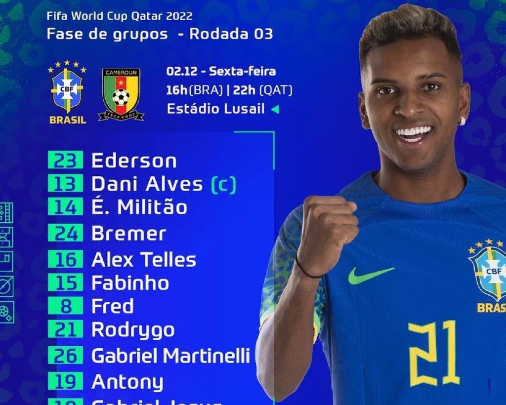 Seleção Brasileira vai jogar de azul contra Camarões na sexta-feira (2)