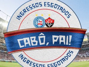 Bahia anuncia ingressos esgotados para o clássico Ba-Vi desta quarta-feira (20)
