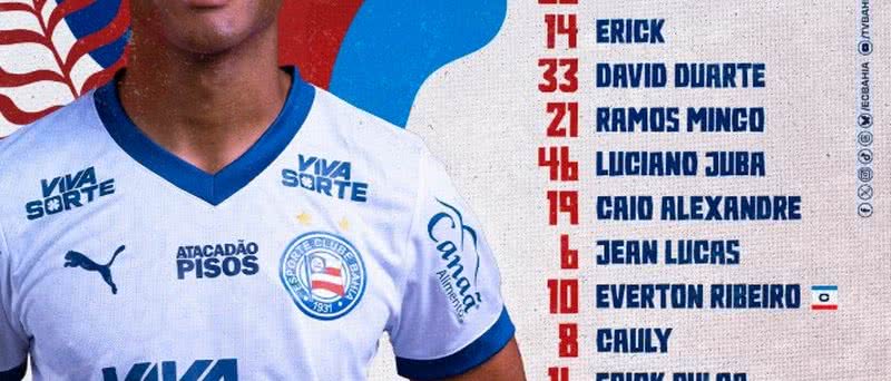 Bahia está escalado para encarar o Botafogo pelo Brasileirão