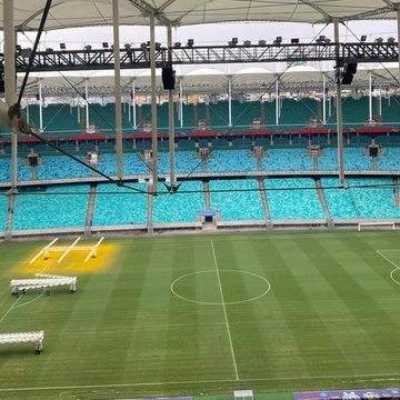 Gramado da Fonte Nova passa por últimos ajustes antes de partida entre Bahia e Fortaleza