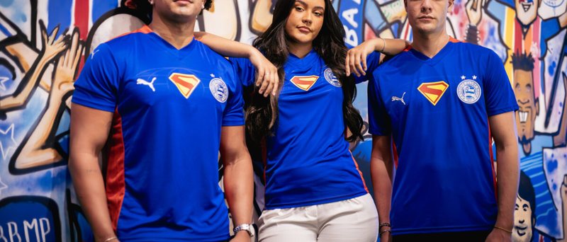Bahia lança uniforme inédito inspirado no Superman em parceria com PUMA e Warner Bros