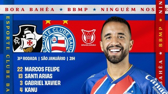 Imagem Esquadrão definido para enfrentar o Vasco; confira