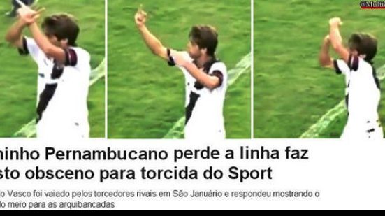Imagem Meia do Vasco pode ser punido por fazer gestos obscenos para torcida do Sport