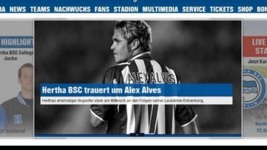 Imagem Clubes emitem notas lamentando a morte de Alex Alves