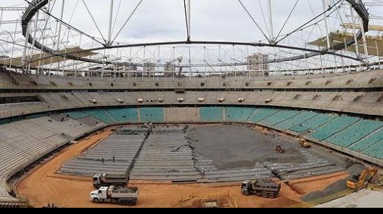 Imagem Gramado da Fonte Nova só ficará pronto em 15 de março