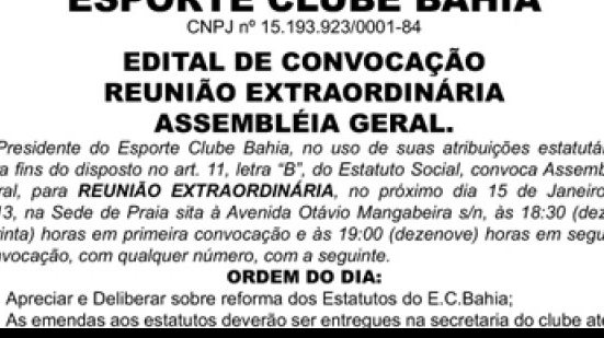 Imagem Bahia convoca Assembleia e pode implantar eleições diretas