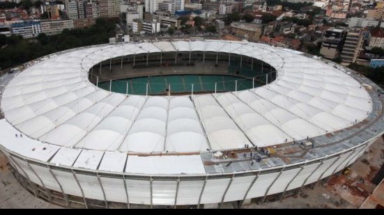 Imagem Consórcio finaliza cobertura da Arena Fonte Nova