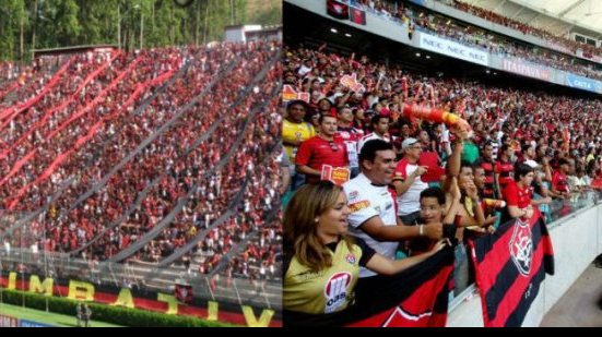 Imagem  Vitória balança entre alçapão do Barradão e faturamento da Arena
