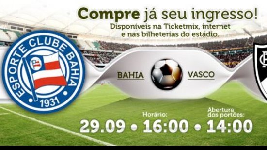 Imagem Ingressos para Bahia x Vasco já estão à venda