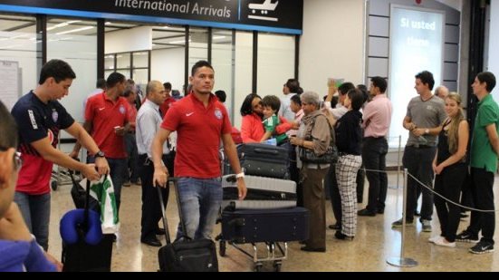 Imagem Bahia já está na Colômbia. Veja vídeo do desembarque