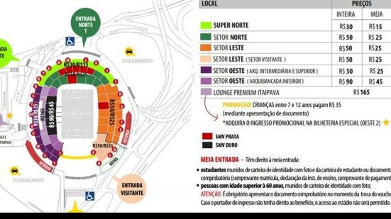 Imagem Veja acessos e setorização para jogo do Vitória na Fonte