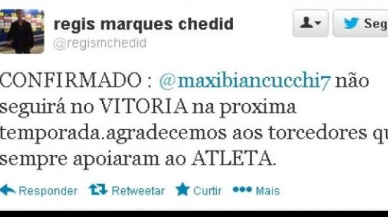 Imagem Empresário confirma que Maxi não fica no Vitória