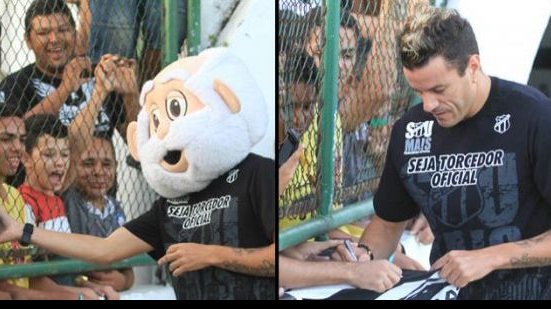 Imagem Com status de ídolo, ex-volante do Vitória é apresentado no Ceará