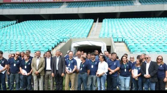 Imagem  Arena Fonte Nova recebe técnicos para inspeção da FIFA