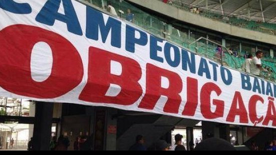 Imagem Organizada volta a protestar na Fonte Nova: “Baianão, Obrigação!”