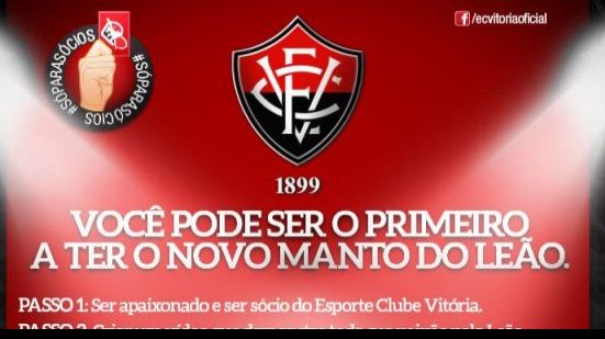Imagem Vitória lança campanha para sócios desfilarem com novo uniforme da Puma
