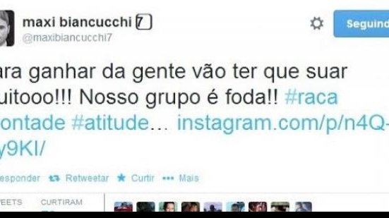 Imagem  No twitter, Maxi responde a torcedor e cutuca rival