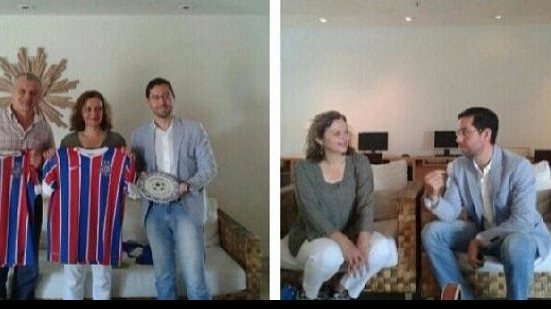 Imagem Com parceria em vista, diretor do Bahia se reúne com ministra holandesa