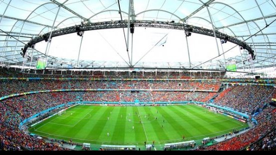 Imagem  Arena Fonte Nova decepciona na estreia na Copa do Mundo