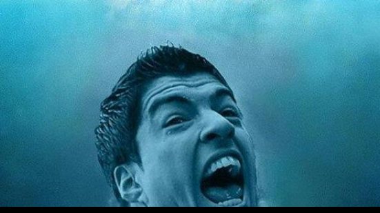 Imagem Após mordida, Suárez vira motivo de piada e pode levar suspensão