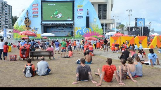 Imagem Fifa Fan Fest fica praticamente vazia nesta quarta-feira