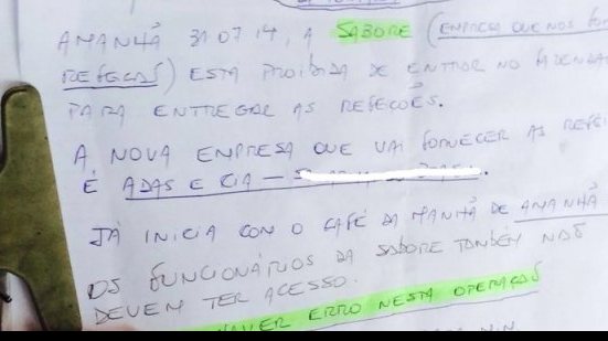 Imagem Bahia deve a fornecedor de alimentos, o substitui e não nega dívida