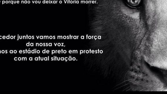 Imagem Torcedores do Vitória preparam grande protesto para duelo com o Fla