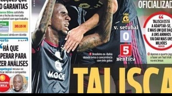 Imagem Técnico do Benfica prevê crescimento de Talisca: “vai render uns milhões”