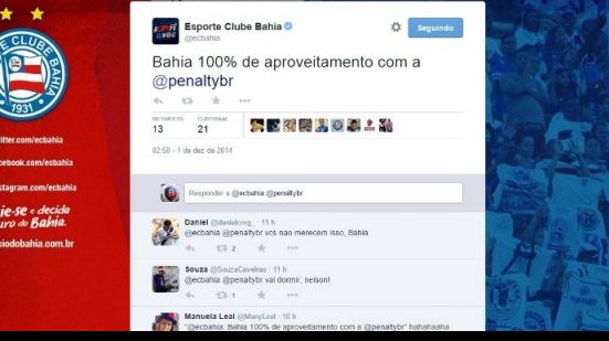 Imagem Twitter do Bahia ou do assessor?