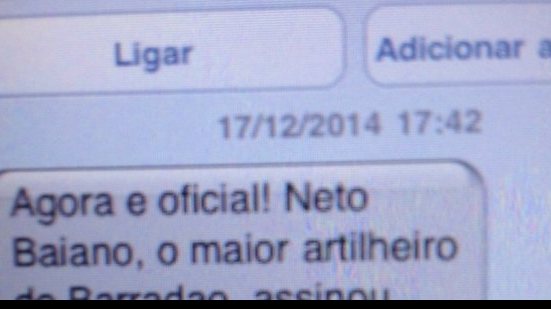 Imagem Vitória imita Bahia e divulga contratação de Neto Baiano para sócios por SMS