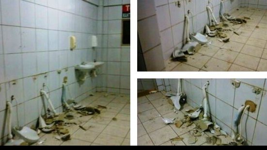 Imagem Torcedores do Vitória quebram banheiros do Barradão após derrota na Série B