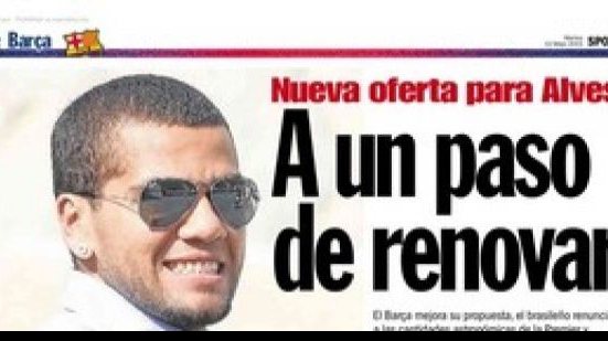 Imagem Reviravolta: Dani Alves está perto de renovar com o Barcelona, segundo jornal
