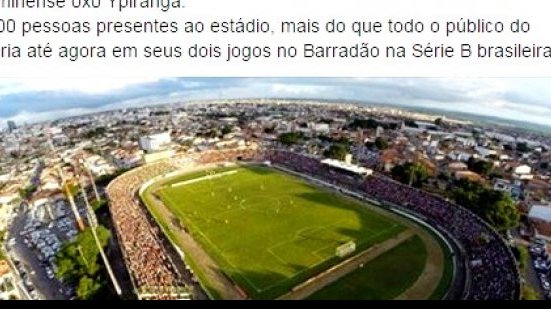 Imagem Torcedores do Flu de Feira provocam Vitória após lotarem o Joia da Princesa
