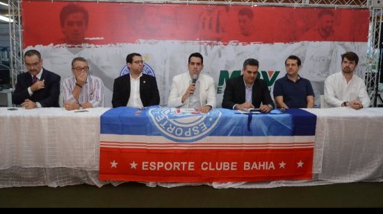 Imagem Bahia firma contrato com novo patrocinador master e presidente exalta parceria