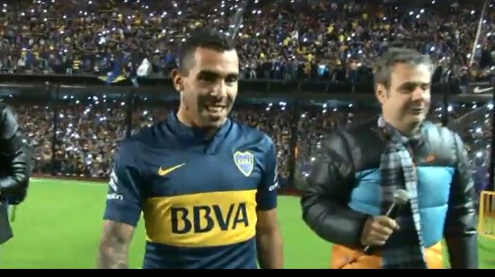 Imagem Torcida lota a Bombonera para ver apresentação de Tevez no Boca