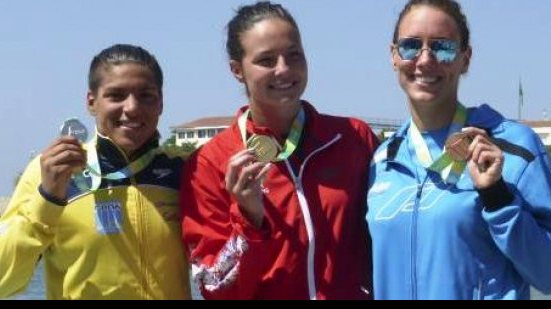 Imagem Baiana fica com prata na maratona aquática em teste para Rio-2016