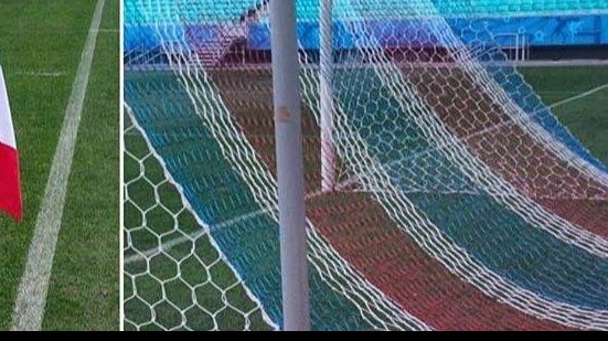 Imagem Bahia estreia redes e bandeirinhas de escanteios tricolores