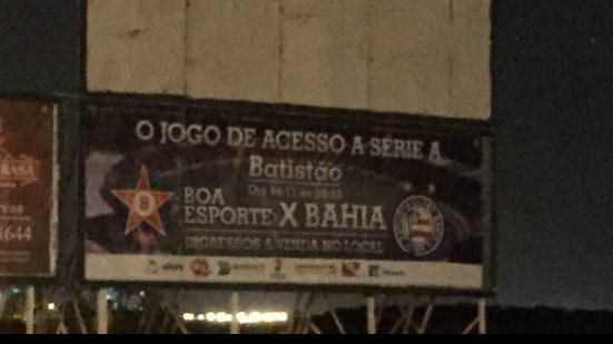 Imagem Outdoors em Aracaju ainda fazem propaganda de Boa Esporte x Bahia