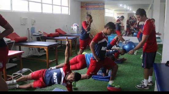 Imagem Trabalho físico após jogo-treino contra o Fluminense