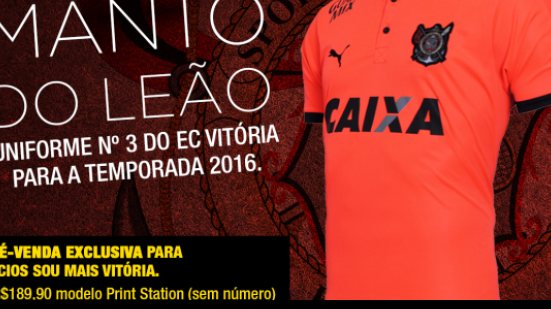 Imagem Vitória lança novo terceiro uniforme e anuncia pré-venda