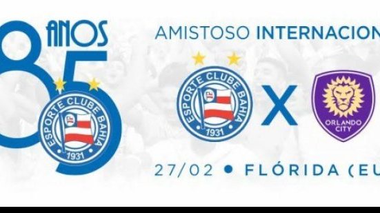 Imagem Bahia divulga amistoso no EUA contra o time de Kaká