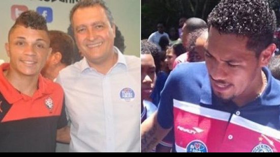 Imagem Ao lado do governador, jogadores da dupla BAVI participam de aula inaugural