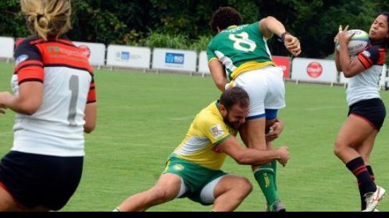 Imagem Equipe olímpica feminina do Brasil participa de evento-teste de rugby no Rio