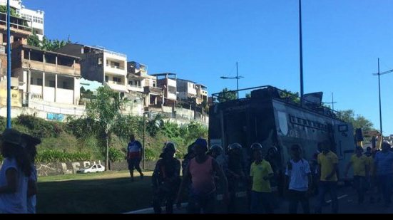 Imagem BaVi: com policiamento reforçado, chegada à Arena é tranquila