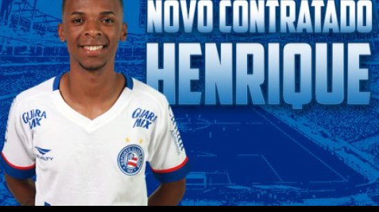 Imagem 11º reforço: Bahia confirma contratação de atacante Henrique