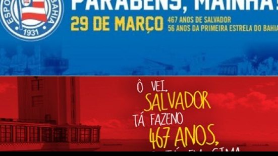 Imagem Dupla BAVI homenageia aniversário de Salvador e troca provocações
