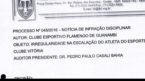 Imagem Presidente do TJD-BA mantém decisão de arquivamento do caso VR3