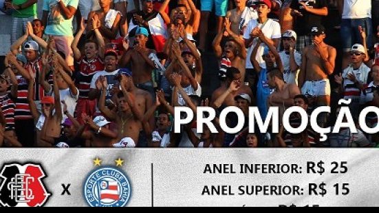 Imagem Santa Cruz vende ingressos promocionais para lotar o Arruda contra o Bahia