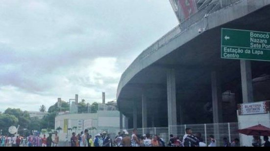 Imagem Movimento no entorno da Arena é tranquilo antes de Bahia x Santa Cruz